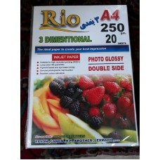 کاغذفتوگلاسه سه بعدی 250گرمA4 